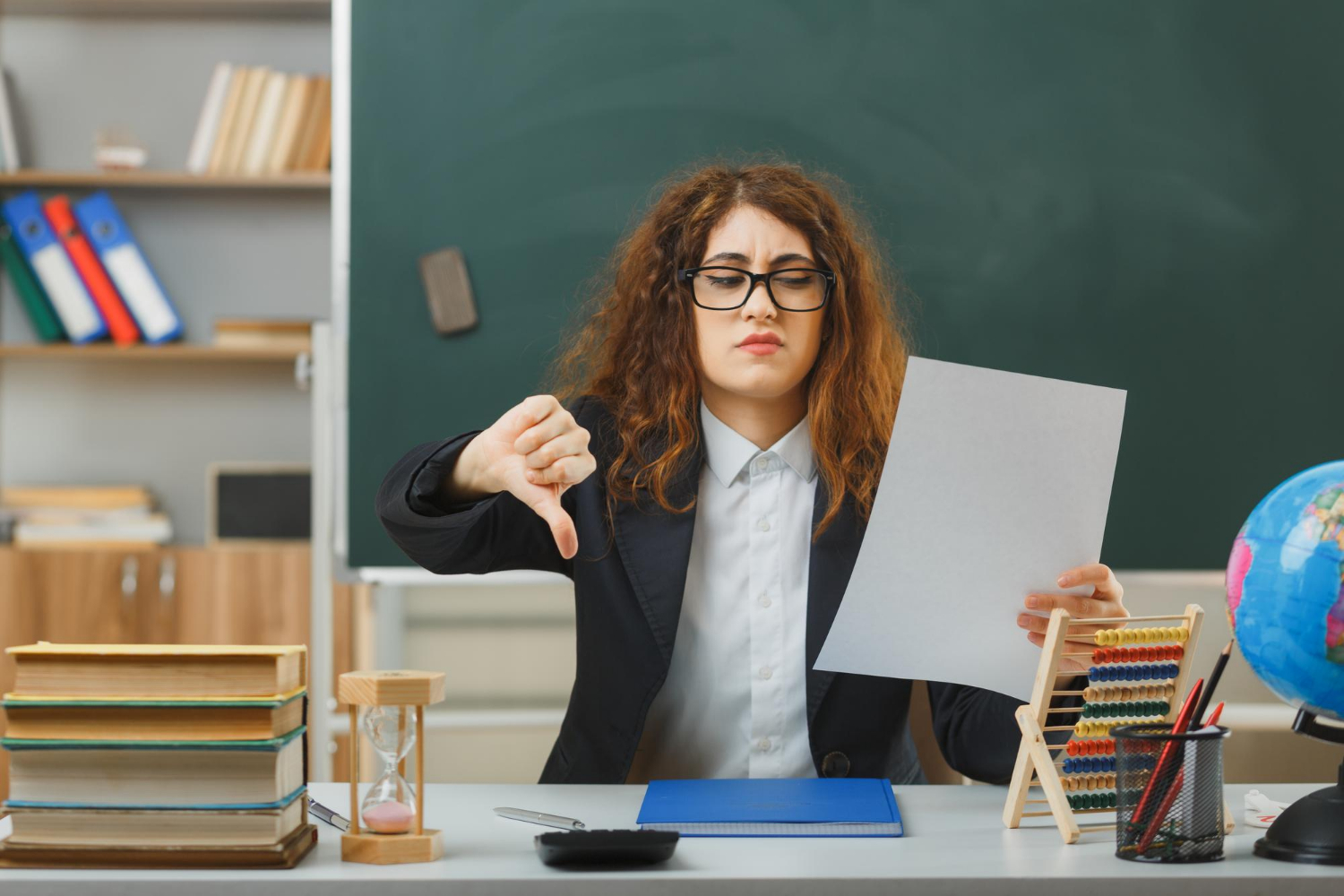 Учитель в школе