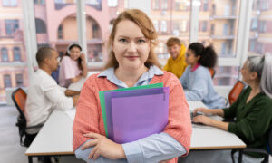 Учитель в школе