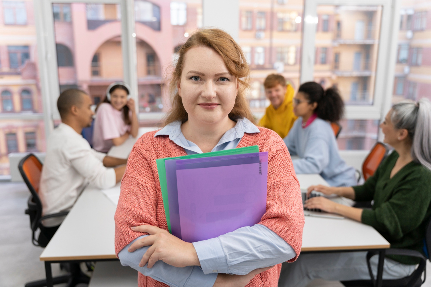 Учитель в школе