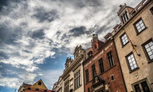 Фасады домов в европейском городе