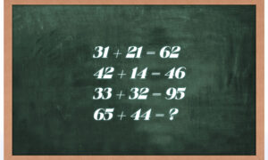 математические примеры на доске, головоломка