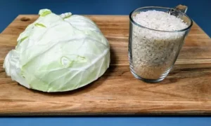 капуста и рис