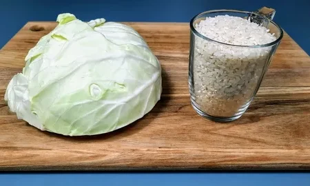 капуста и рис