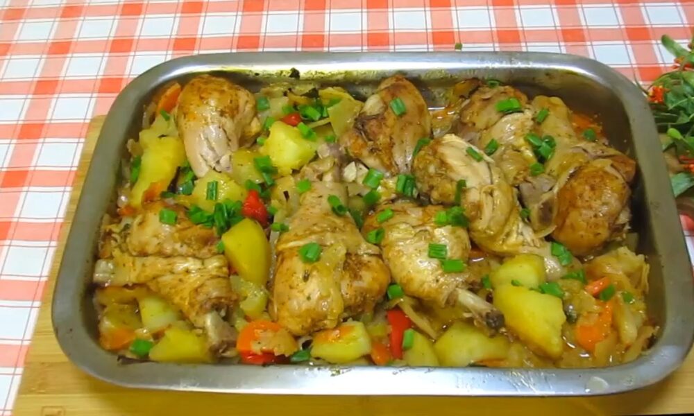 курица с картошкой