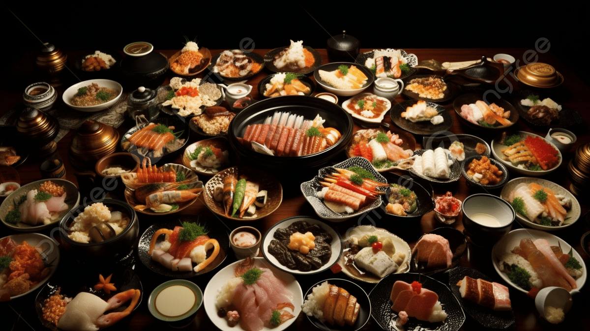 стол с едой