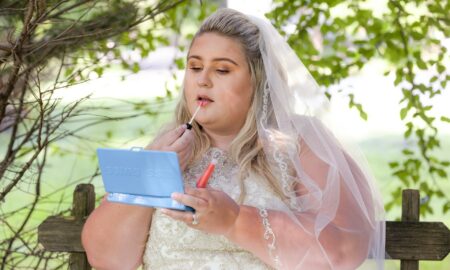 Полная девушка в свадебном платье