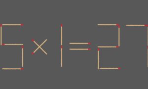 пример, составленный из спичек, головоломка