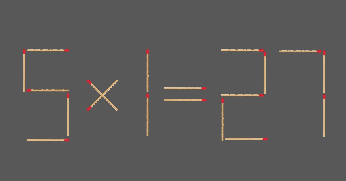 пример, составленный из спичек, головоломка