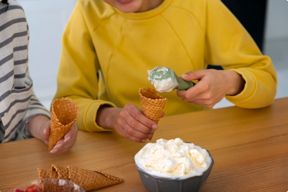 Приготовление домашнего мороженного