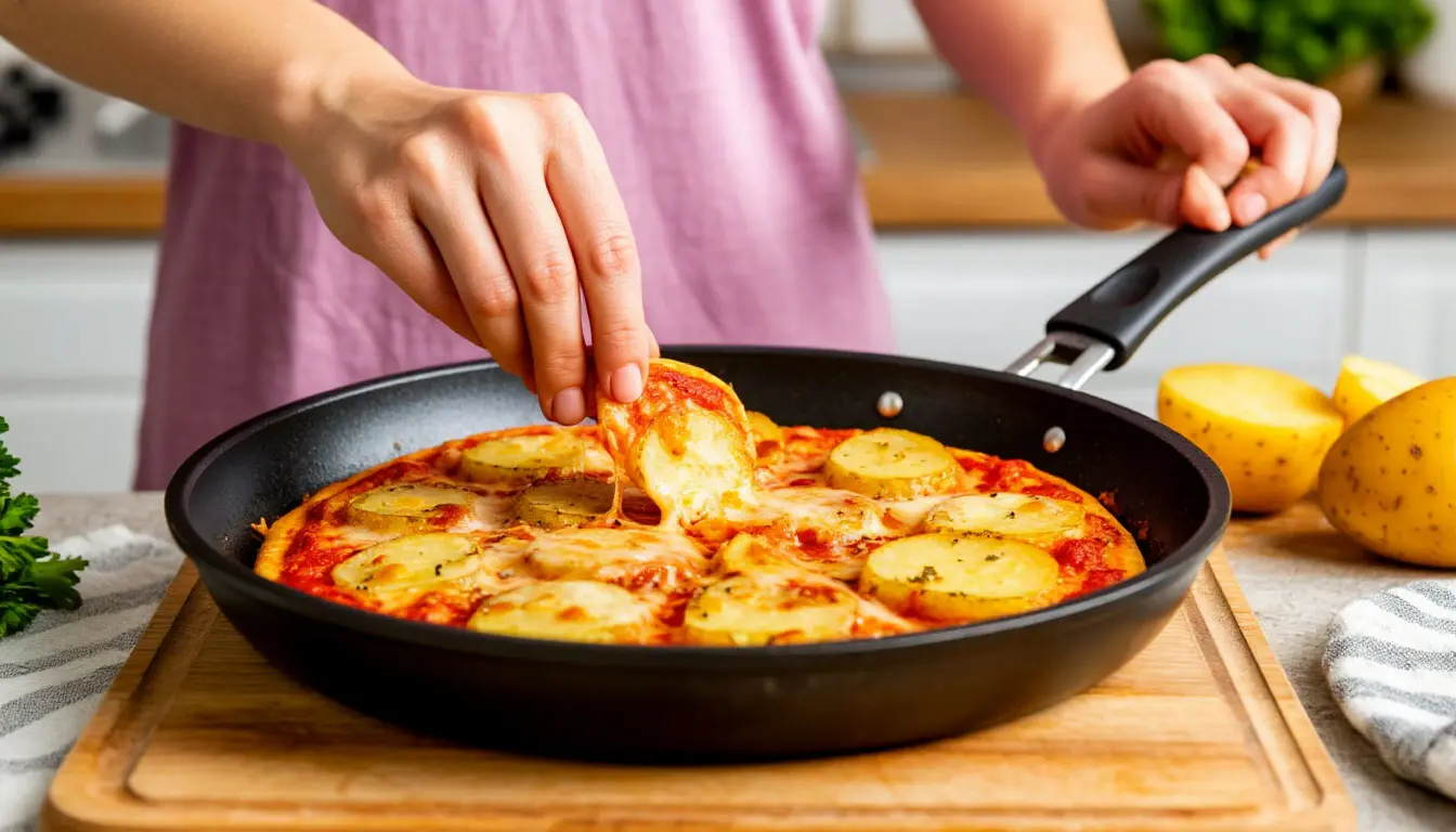 Картофельная лепешка с начинкой.