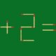 пример из спичек "6+2=1" на зелёном фоне