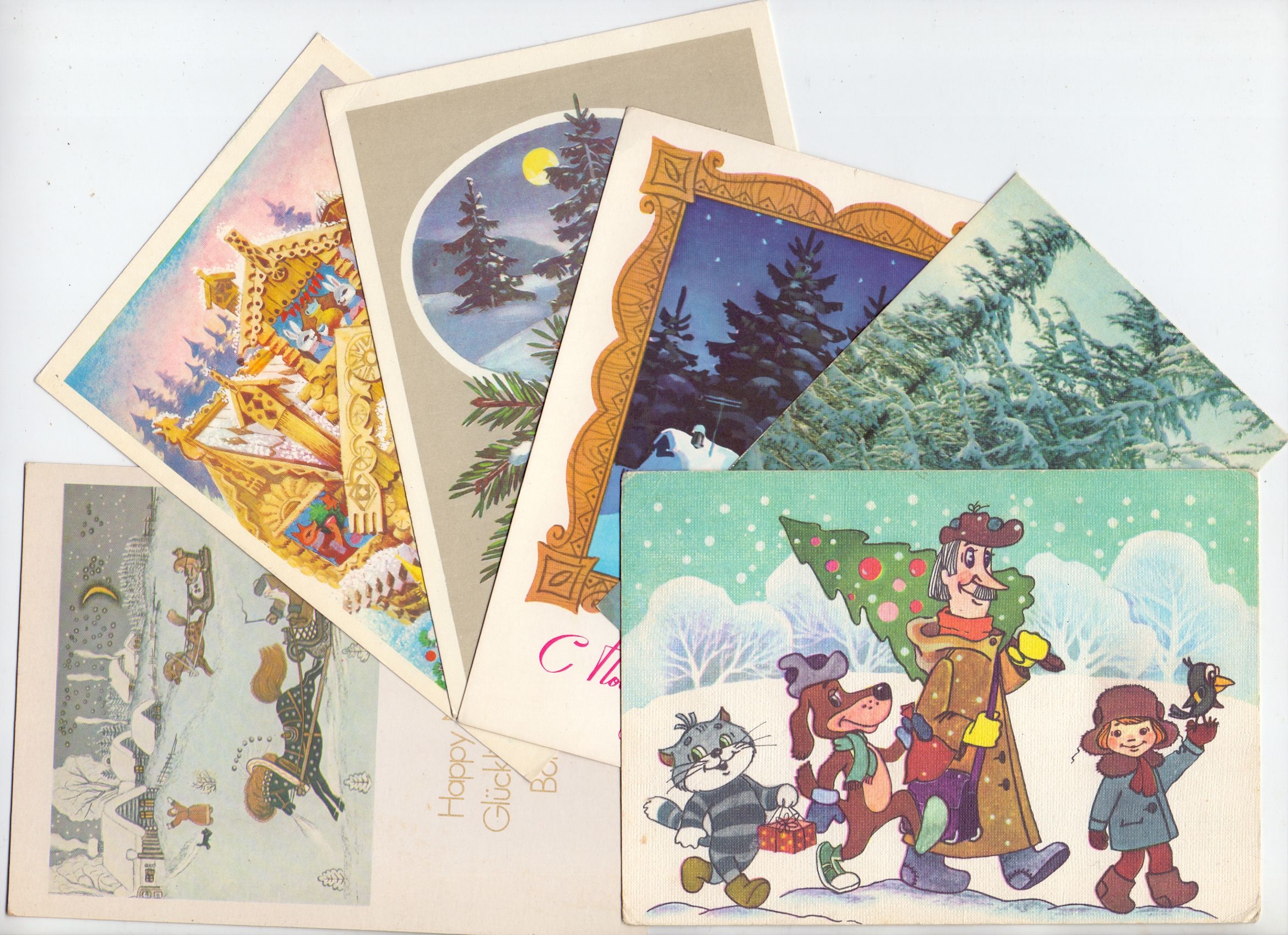 набор новогодних открыток