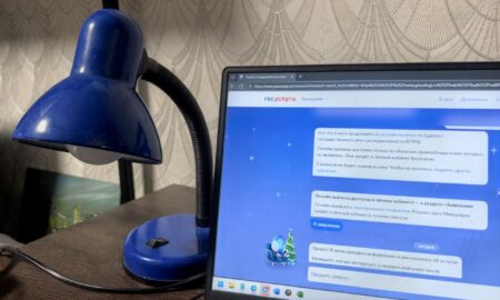 Экран монитора с госуслугами