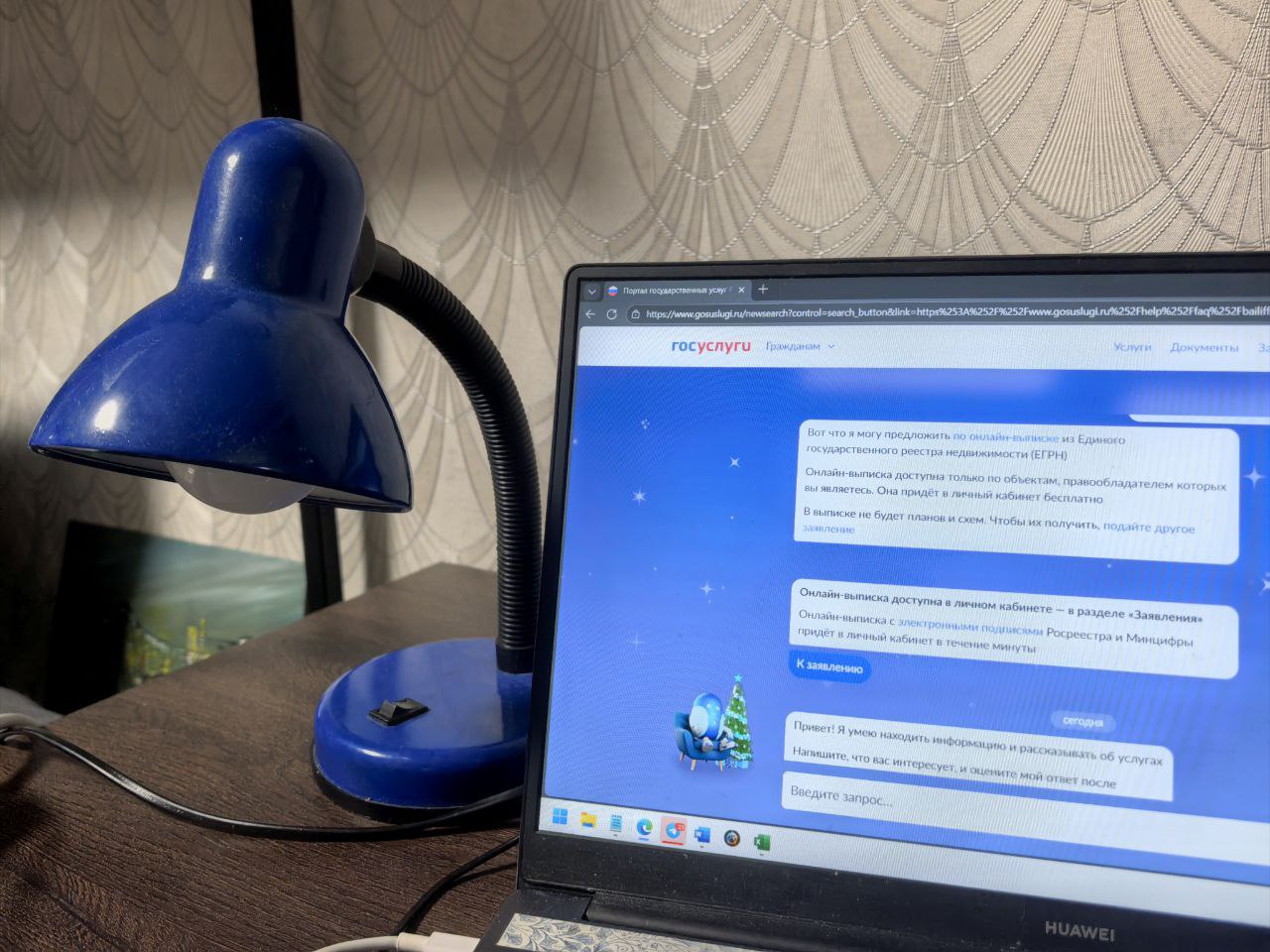 Экран монитора с госуслугами