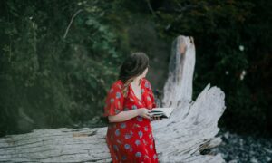 Девушка в красном