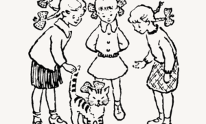 Головоломка с тремя девочками и котом