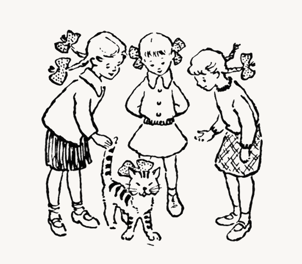 Головоломка с тремя девочками и котом