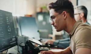 Человек за компьютером