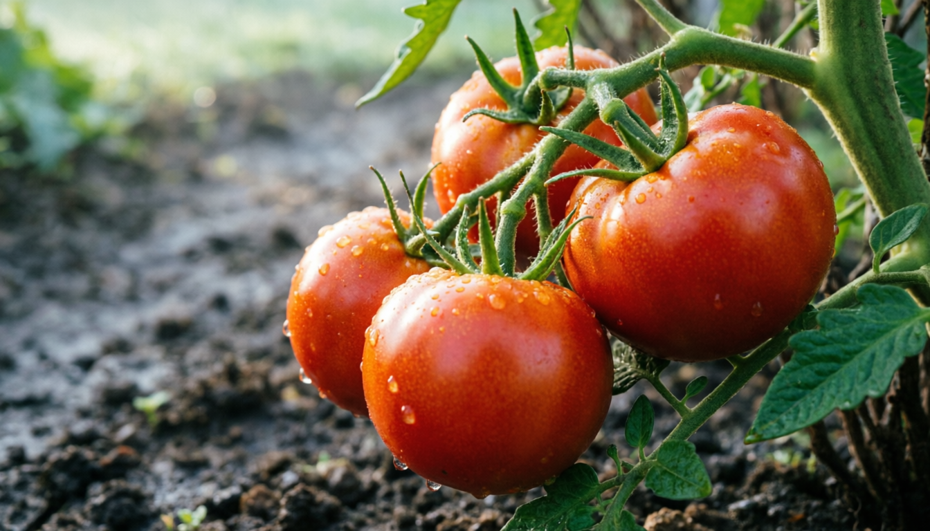 Помидоры в огороде
