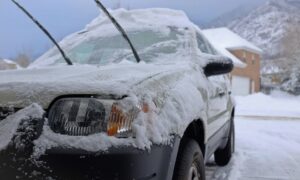 автомобиль в мороз