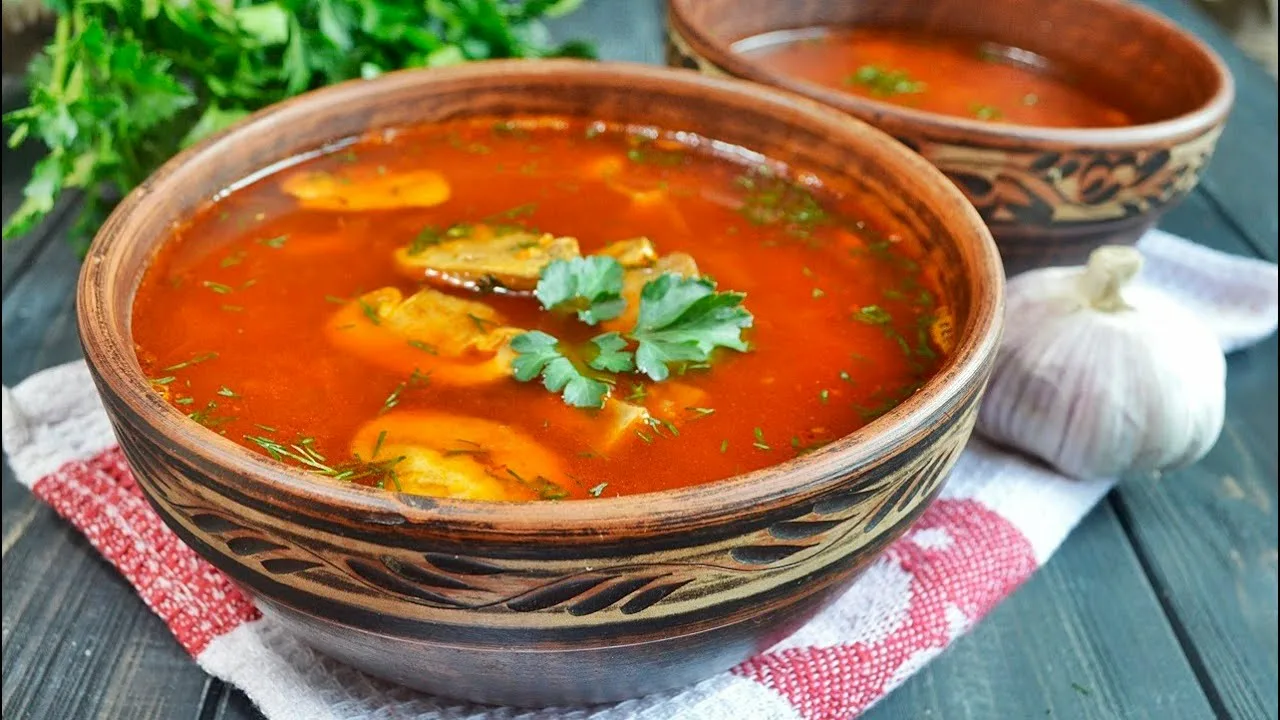 борщ с грибами