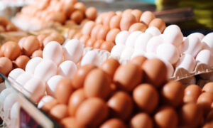 яйца на прилавке