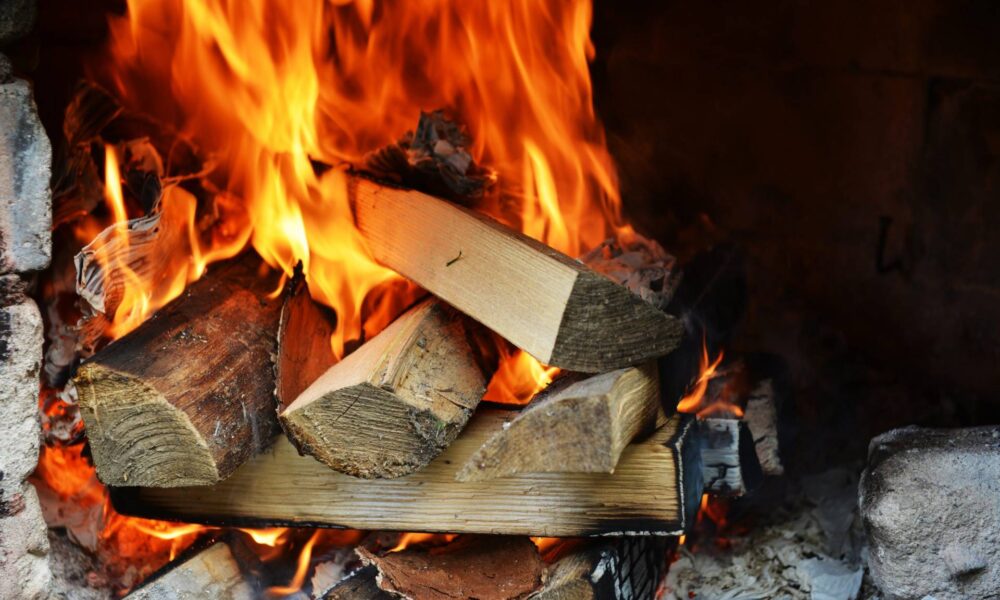 огонь в печи