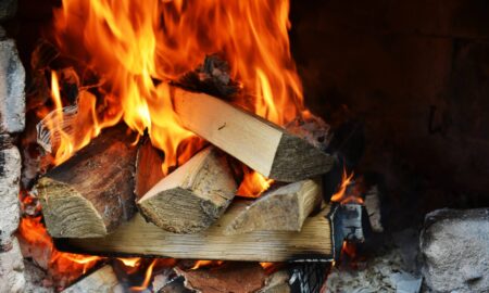 огонь в печи