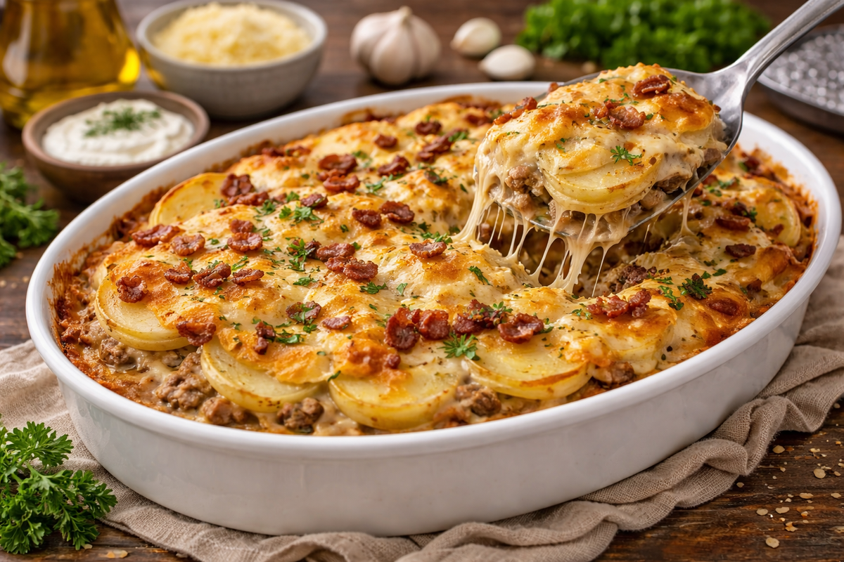 картофельная лазанья