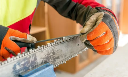 заточка цепи бензопилы