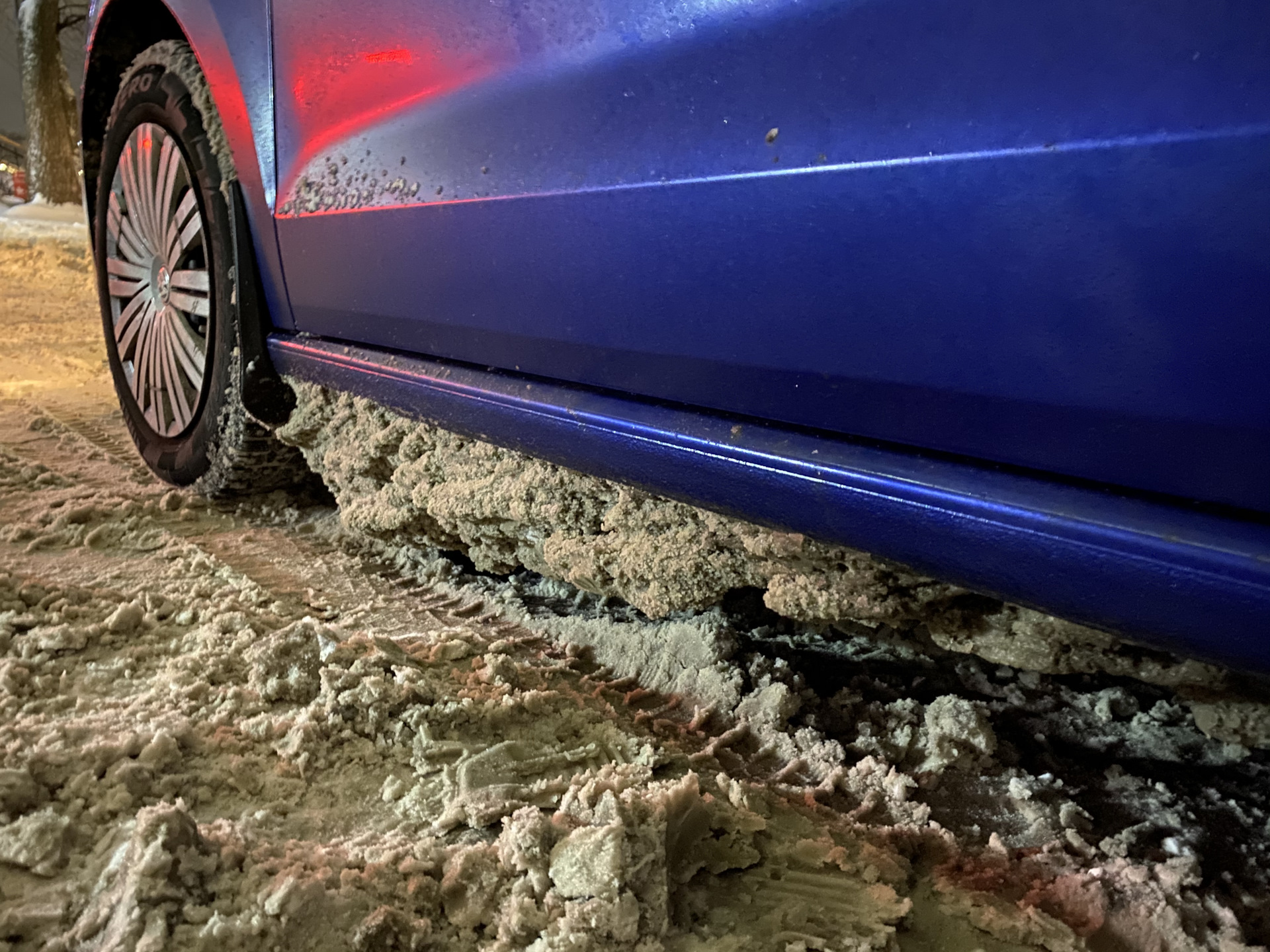 налипание снега