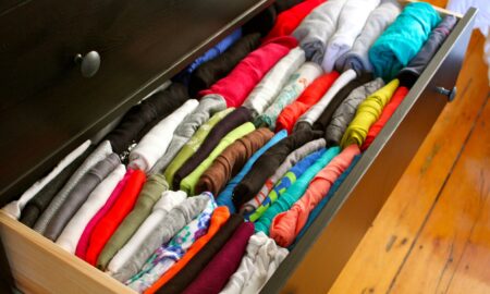 полка с вещами