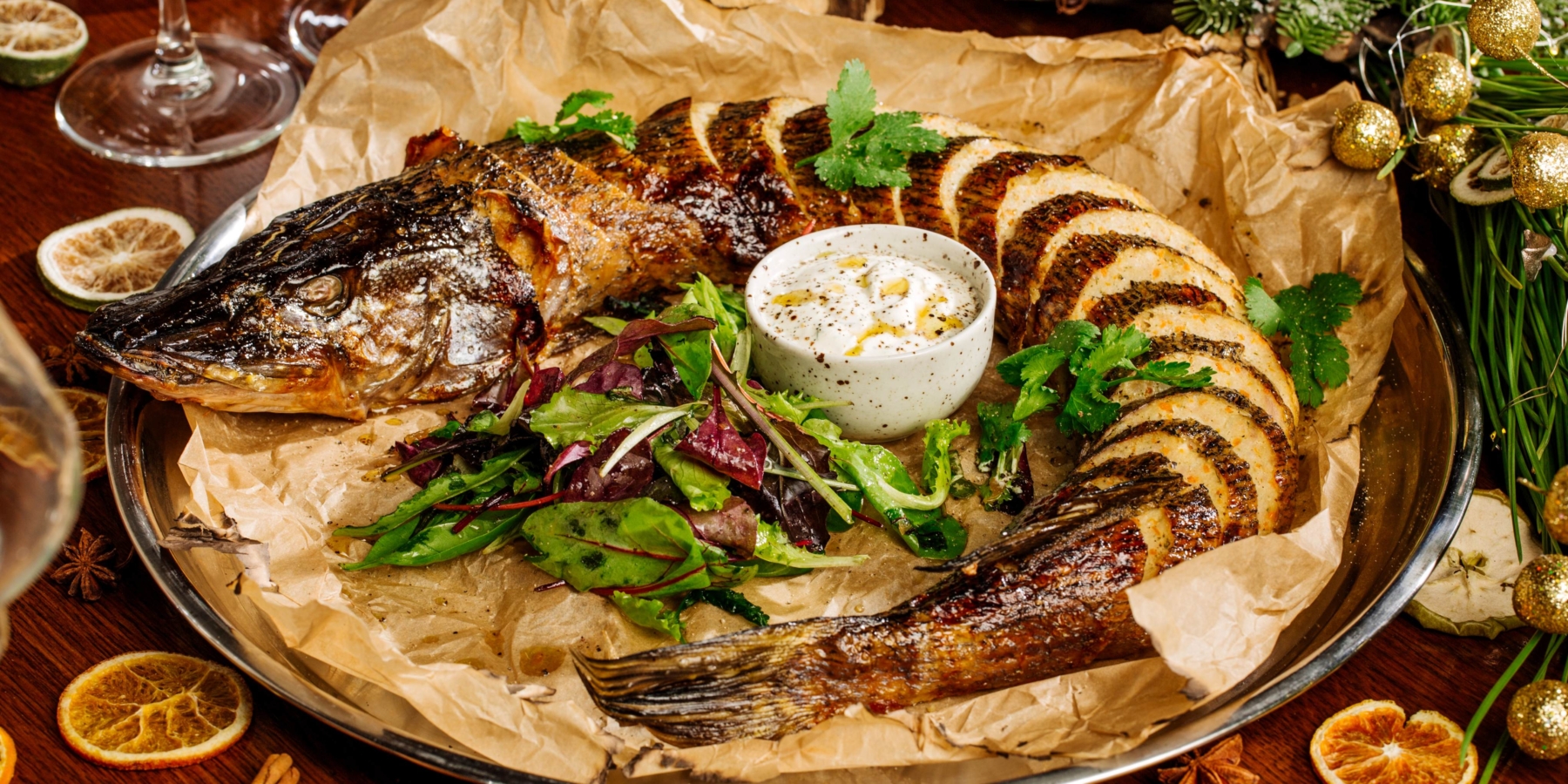 щука на столе