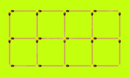 8 квадратов из спичек