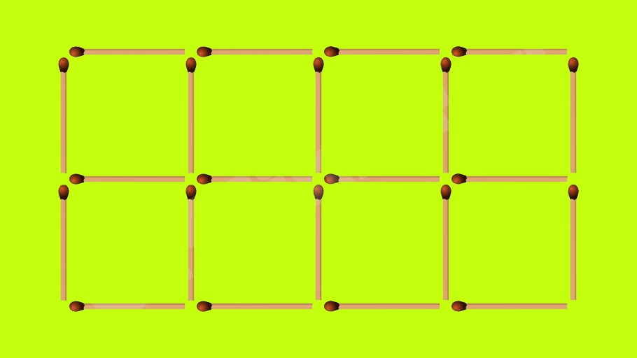 8 квадратов из спичек