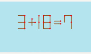 Математический пример из спичек