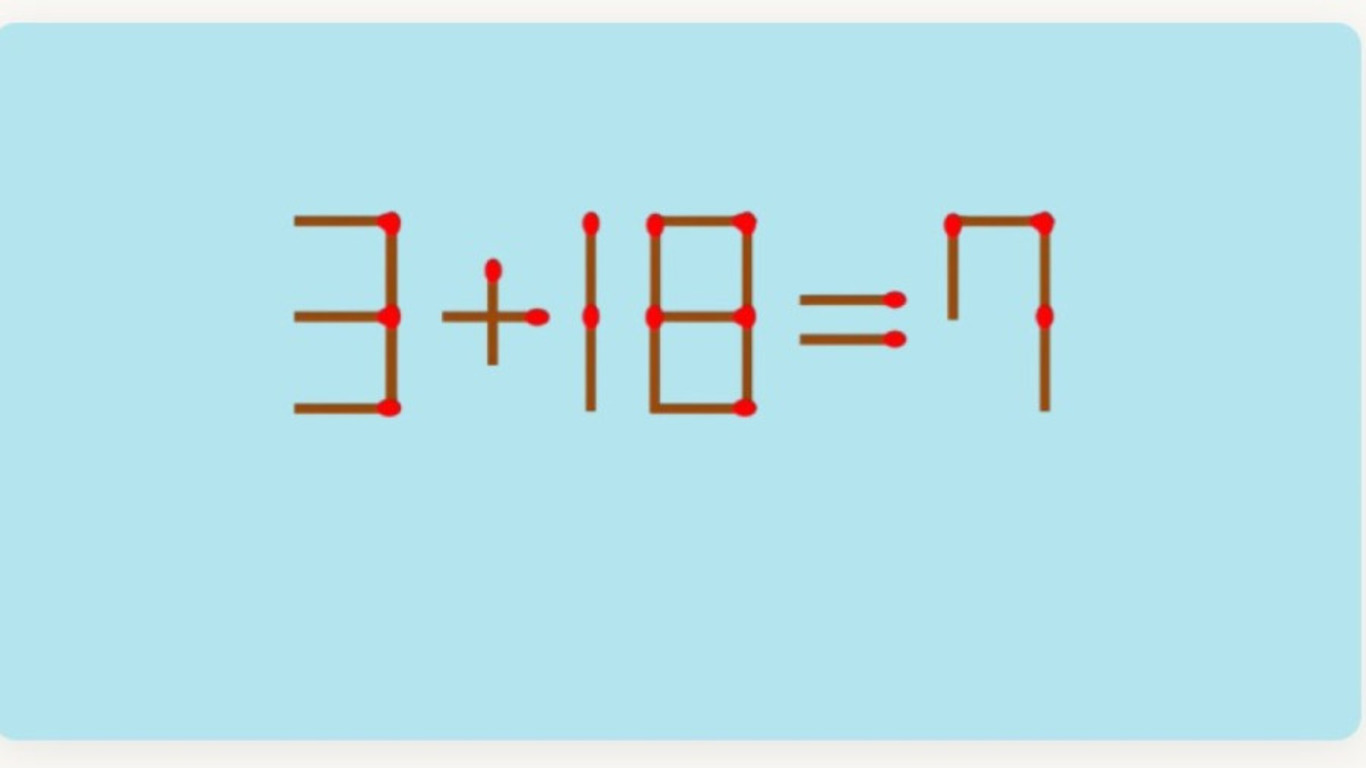 Математический пример из спичек