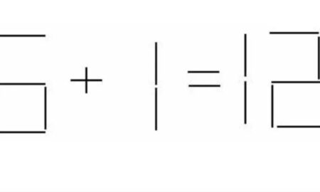 Математический пример из спичек