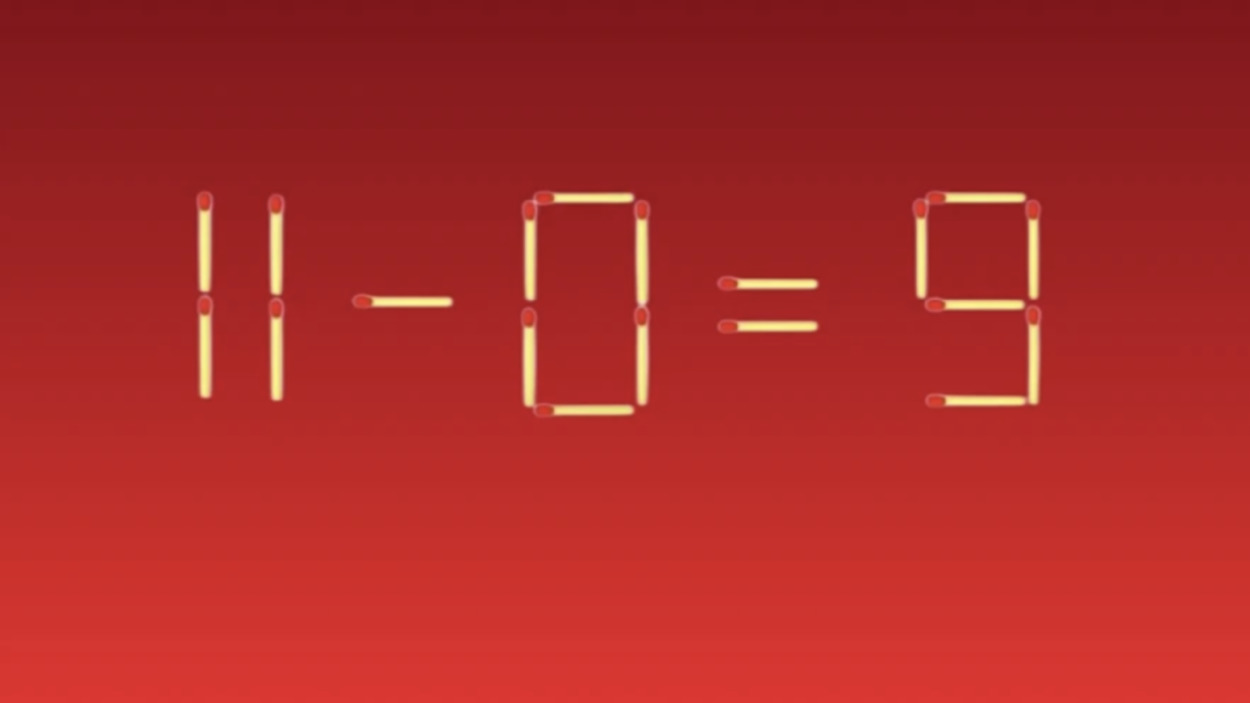 Пример из спичек