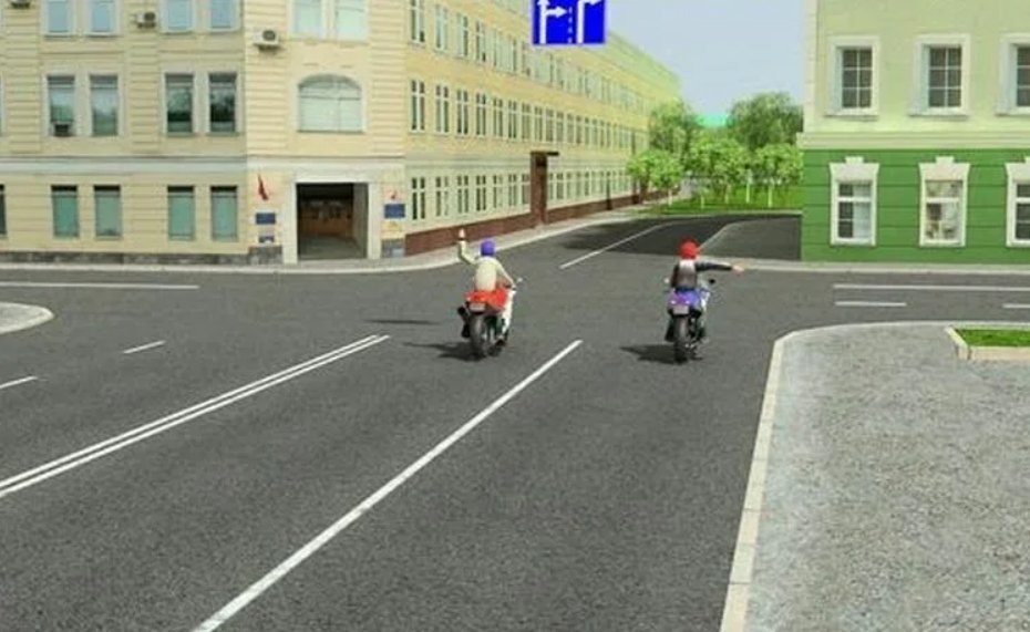 Два мотоциклиста на перекрёстке