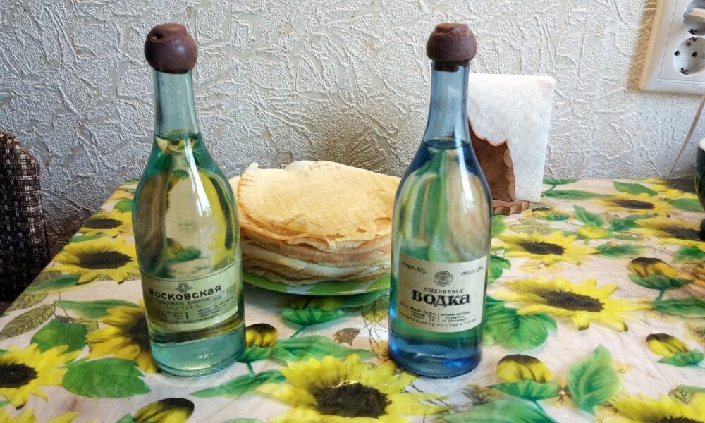 Две бутылки советской водки