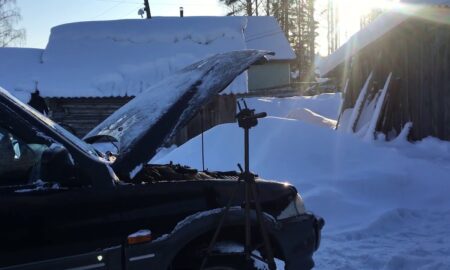 Машина зимой