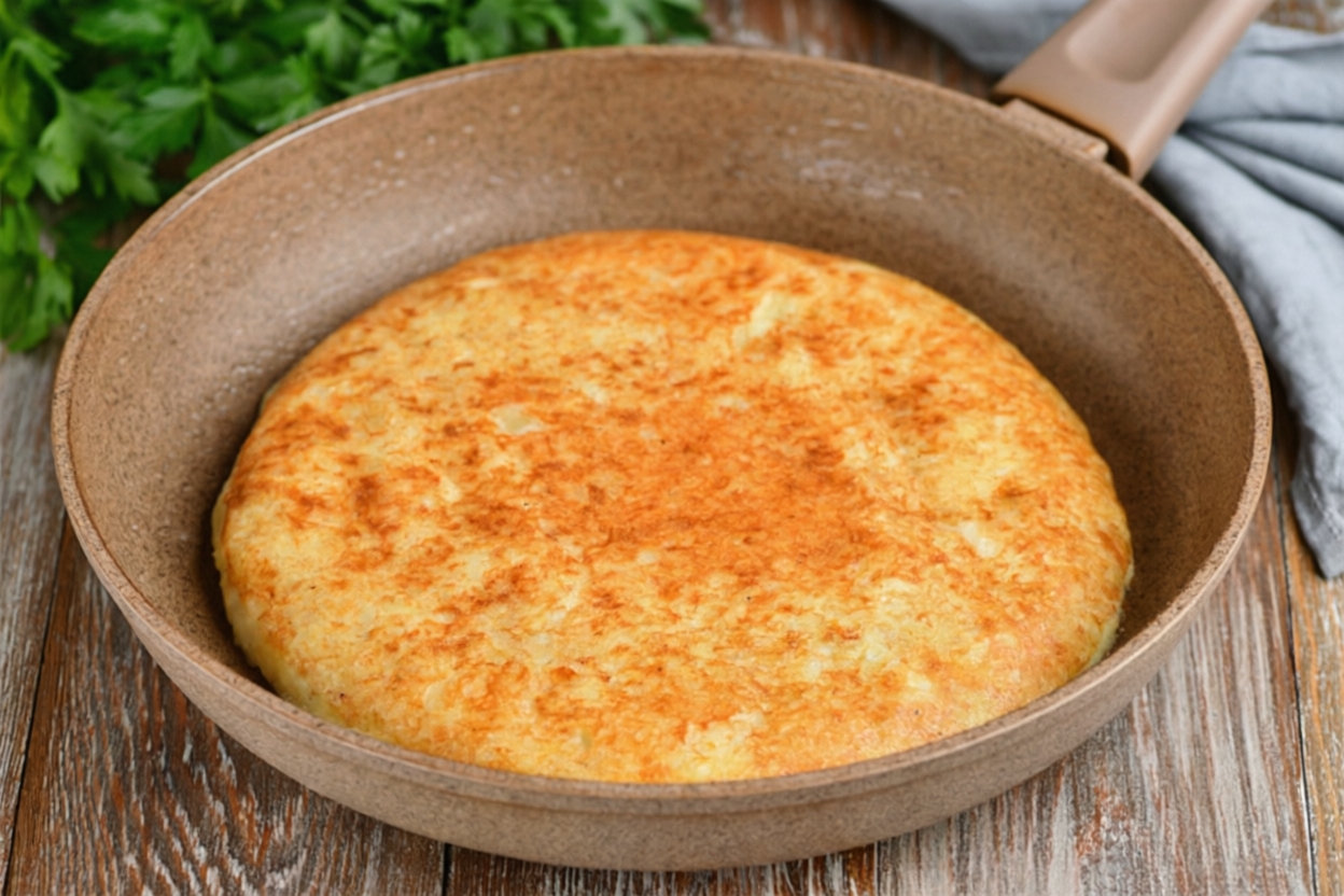 Картофельная лепёшка на сковороде