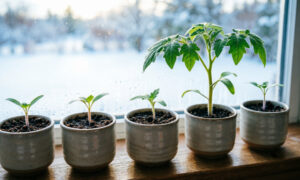 Рассада томатов на подоконнике