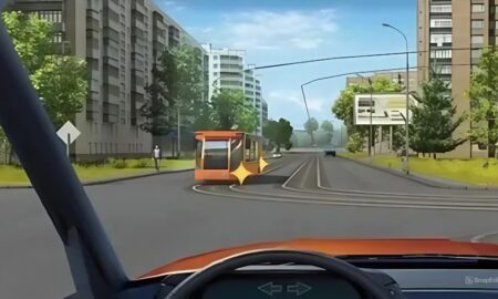 Билет ПДД с трамваем на путях