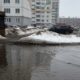 Лужи из-за оттепели