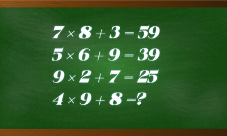 Математический ребус с 4 примерами