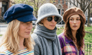 Три девушки в головных уборах