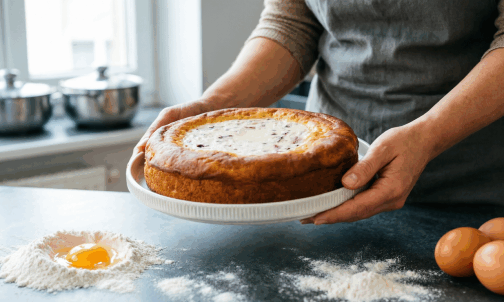 Пирог «Вулкан» с ягодами