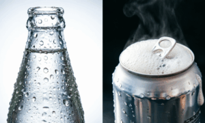 Пиво в стекле и пиво в банке